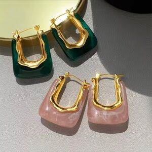 Glossy Grey Hoop Earrings – Everyday Luxury